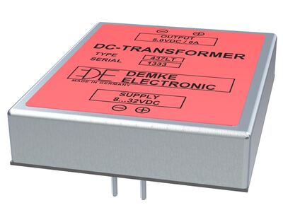 isolierter DC/DC Typ DC-Transformer 437LT-5.0 mit Ausgangsspannung 5.0V, 30 Watt und Eingangsspannungsbereich 8V bis 32V